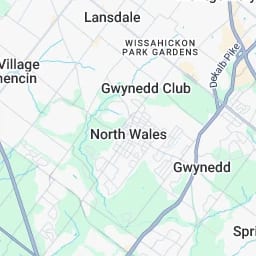 Light street map labeled Lansdale, Gwynedd Club, North Wales and Gwynedd