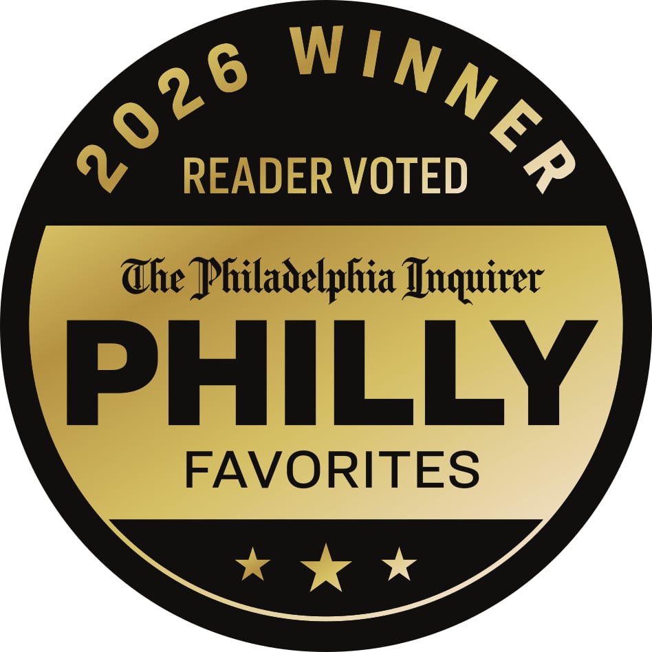 Badge reading 2026 Winner, Reader Voted, The Philadelphia Inquirer Philly Favorites