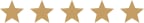 Row of five gold star icons indicating a five-star rating