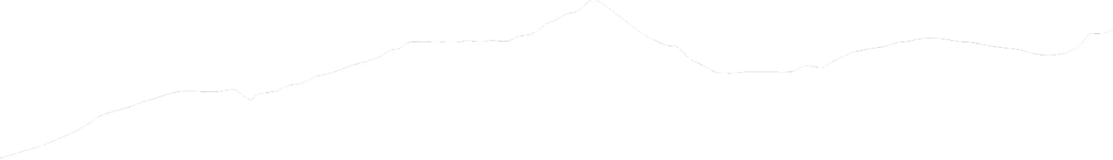 Mostly white image with a faint thin line tracing a jagged mountain-like outline