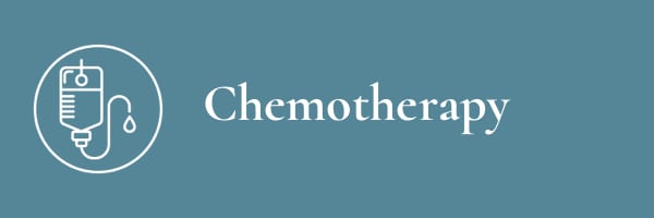 Teal tile with a white IV bag icon and the word Chemotherapy