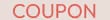 Small pale pink graphic with the word COUPON in red capital letters